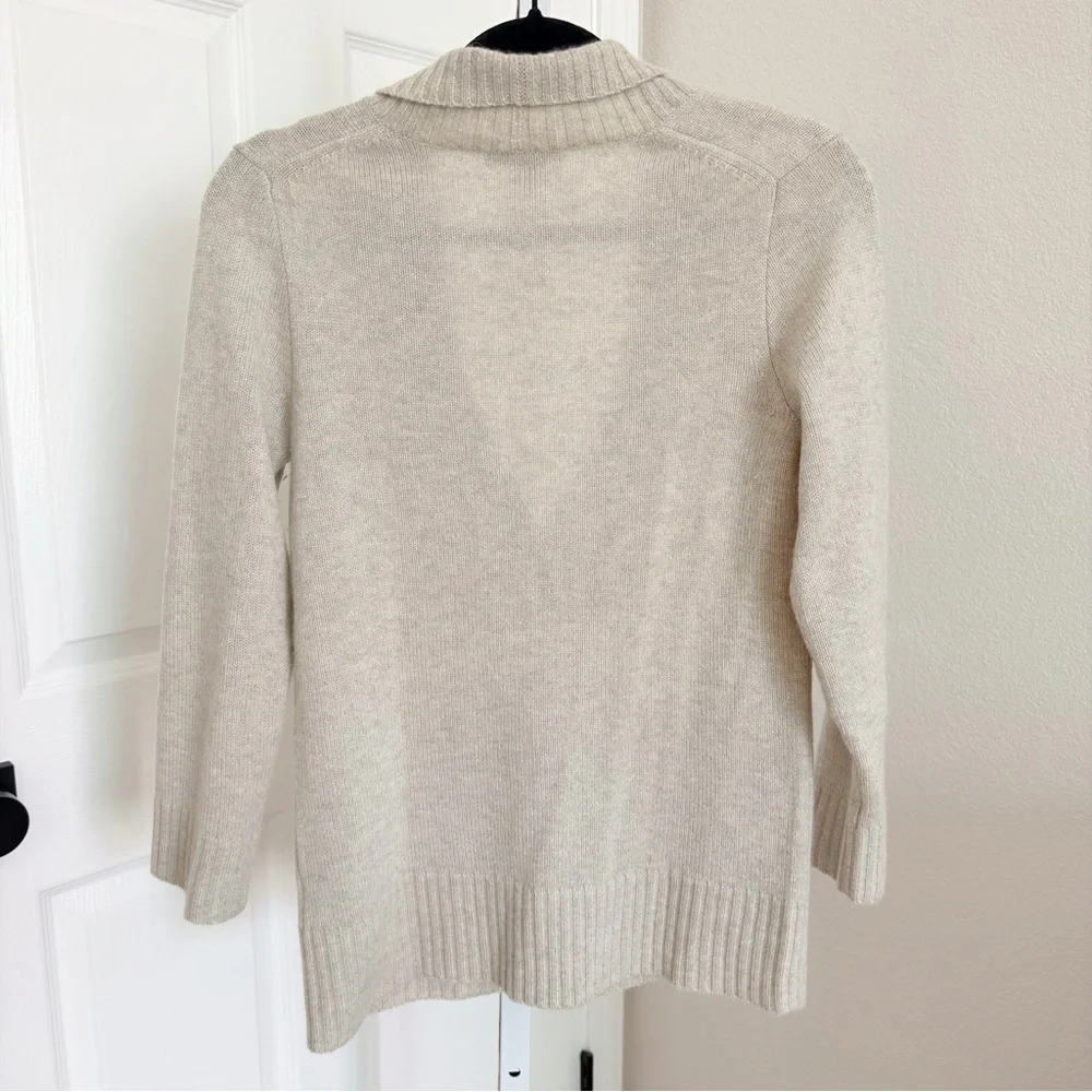 J.Crew Cashmere Shawl Collar Pullover Sweater‎ Size Small